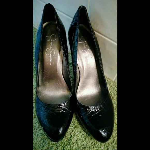 Women's Black Heels by Jessica Simpson Size 7.5 B - Picture 1 of 6